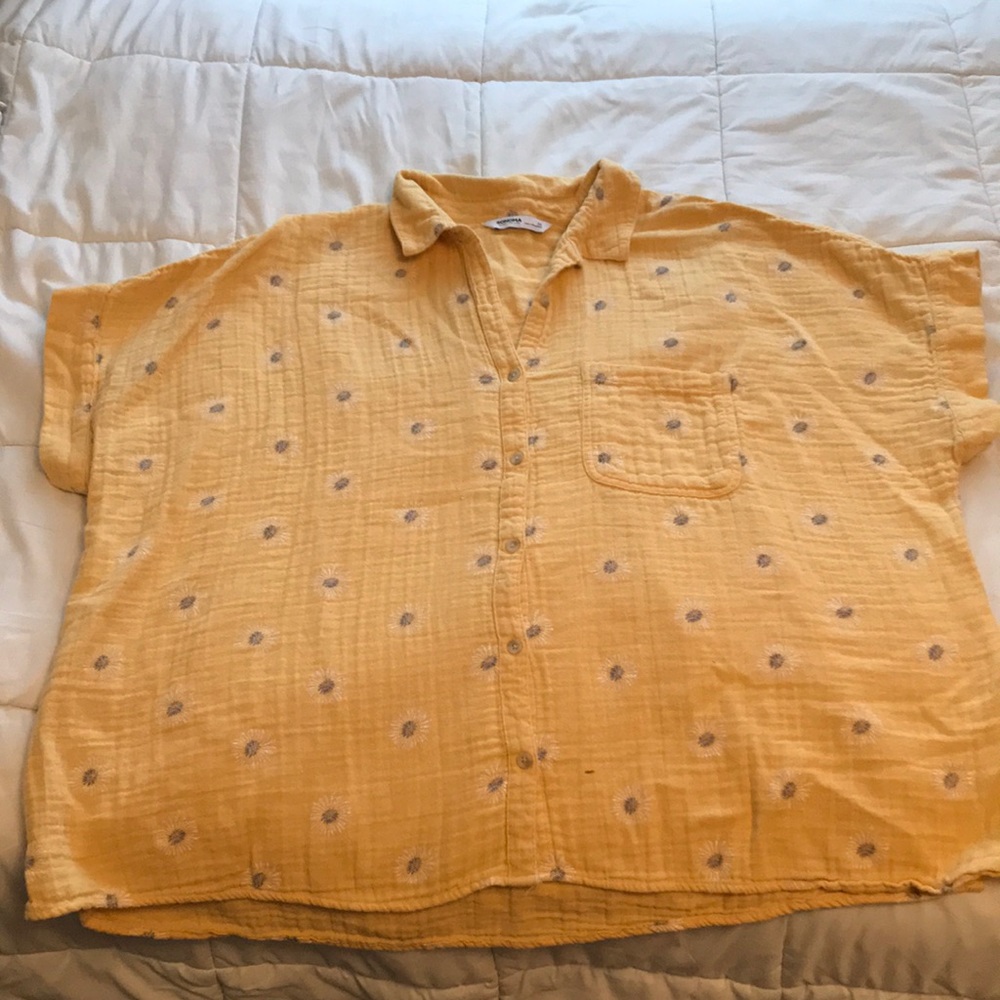 Sonoma yellow print blouse. Size 2X.